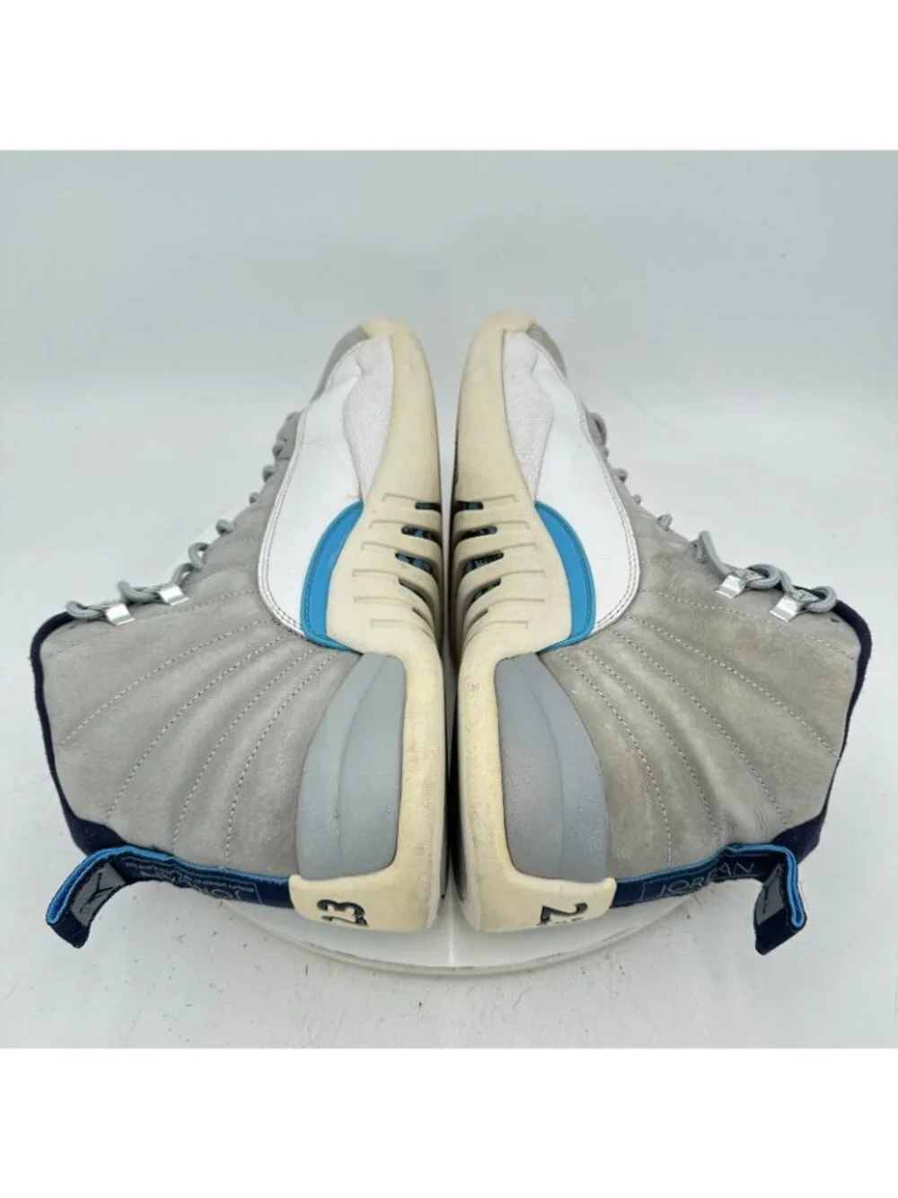 Nike Air Jordan 12 Retro Men Size 10.5 130690-007 Grey University Blue Shoes